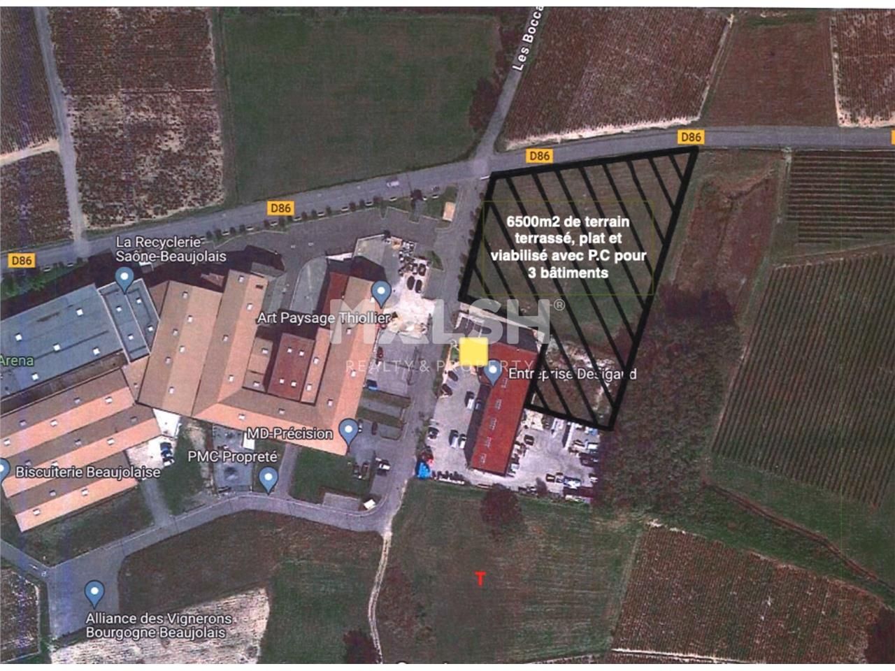 Entre Villefranche-sur-Saône et Mâcon, à l'entrée