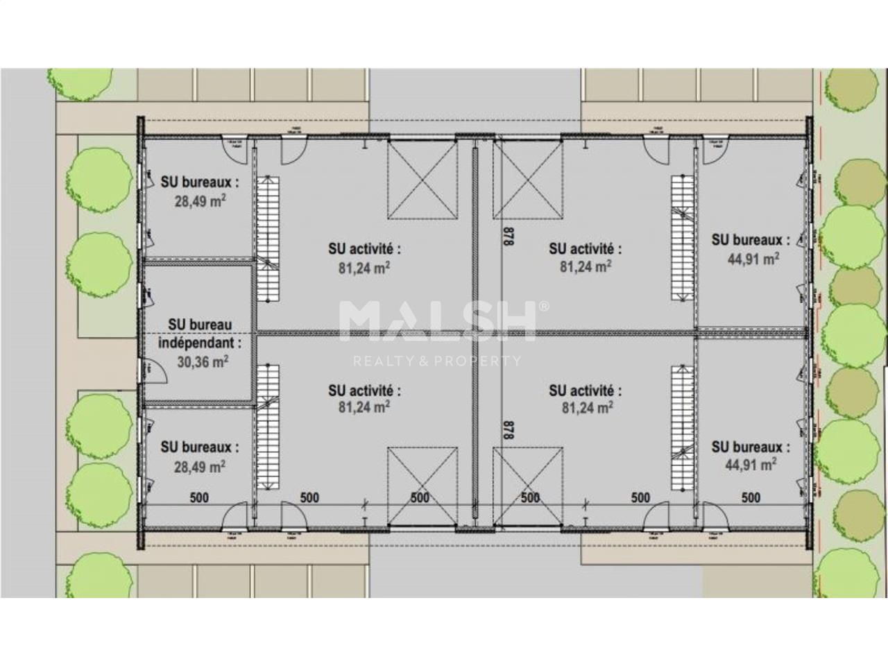 Location entrepots 2868 m² divisibles à partir de 171 m²