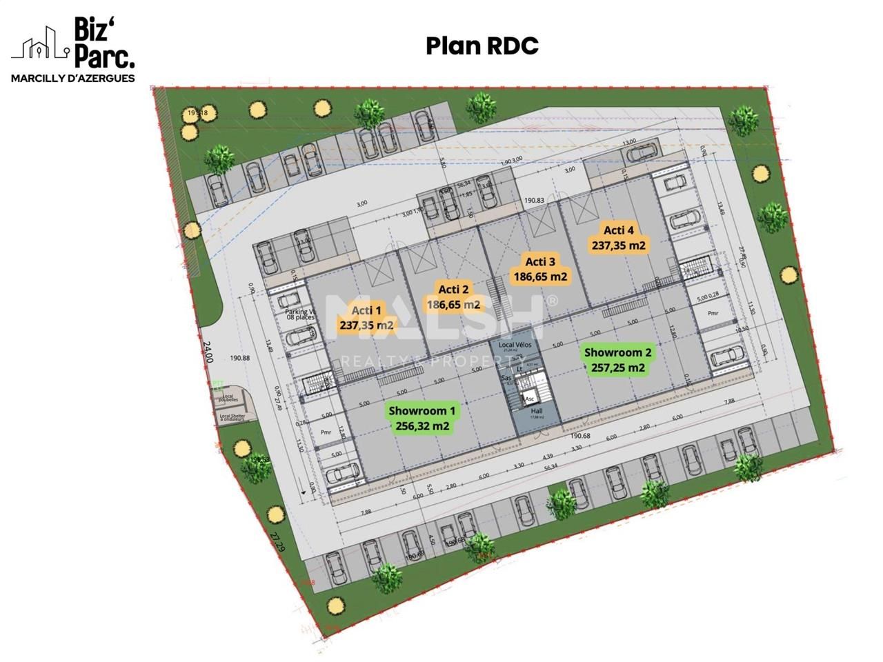 Vente entrepots 2581 m² divisibles à partir de 27 m²