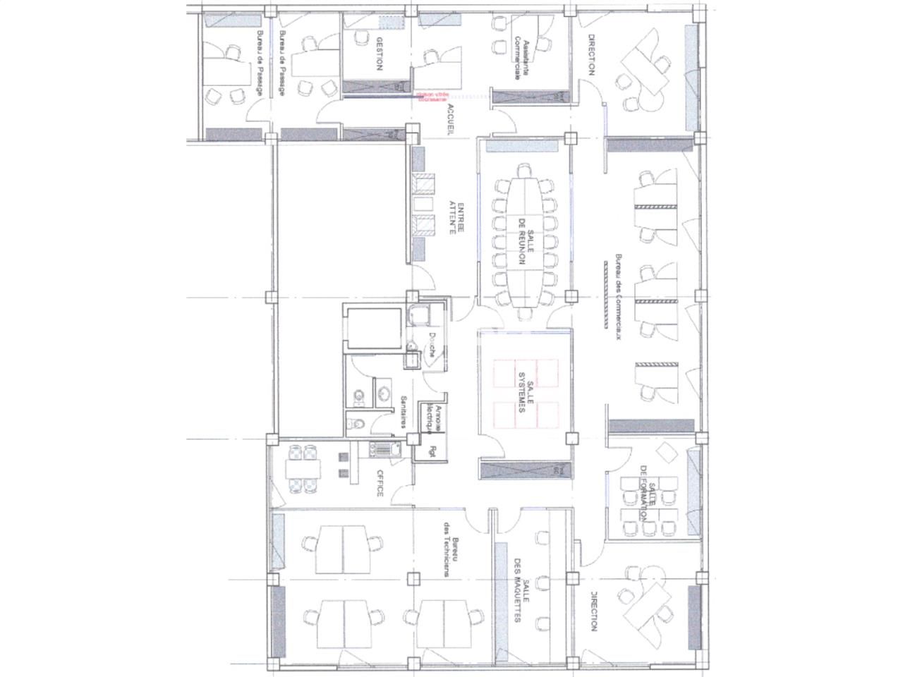 Location bureaux 363 m² non divisibles