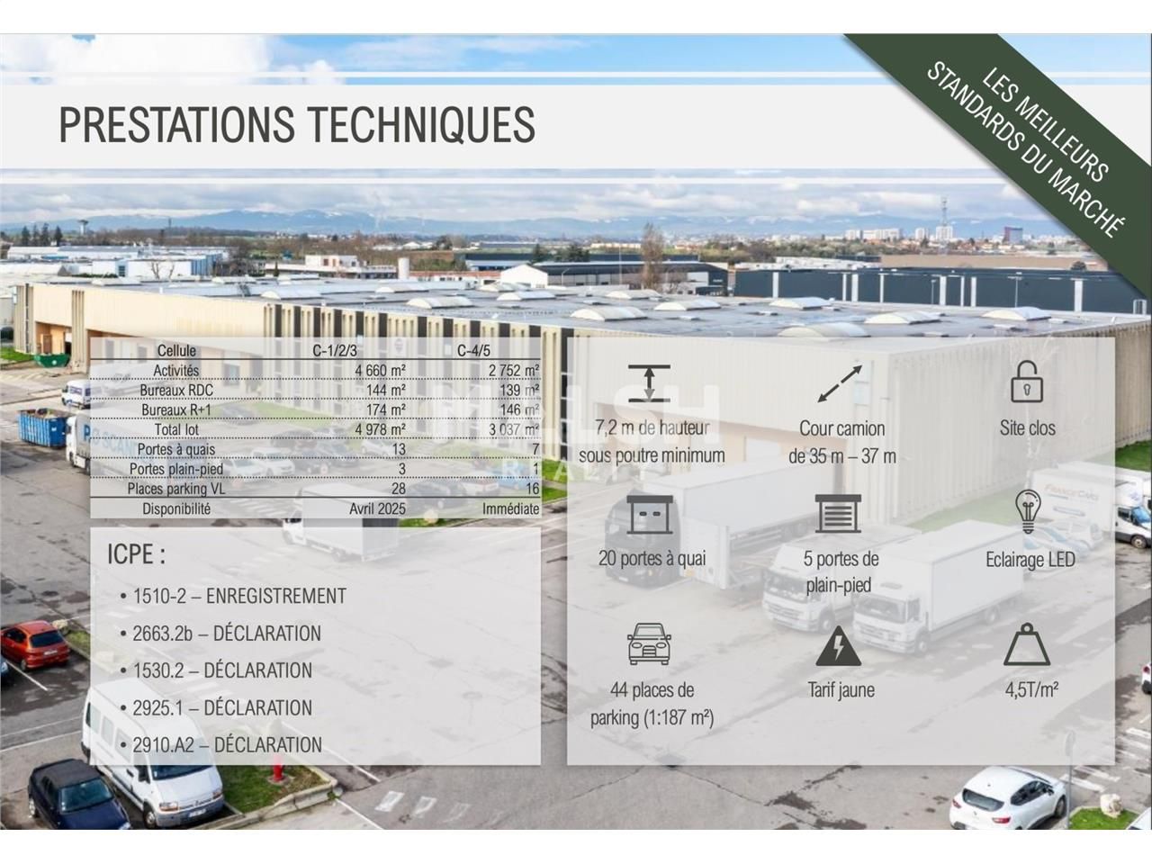 Location entrepots 8015 m² divisibles à partir de 3037 m²