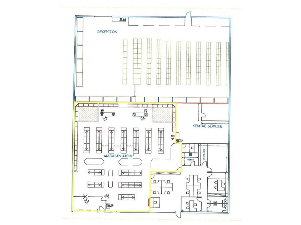 Location entrepots 1217 m² non divisibles