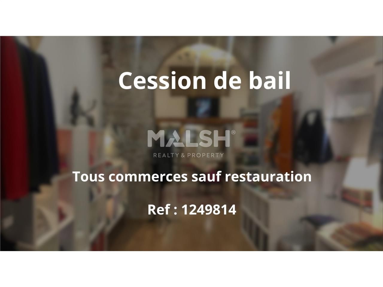 Nous vous proposons à la cession un local commerc