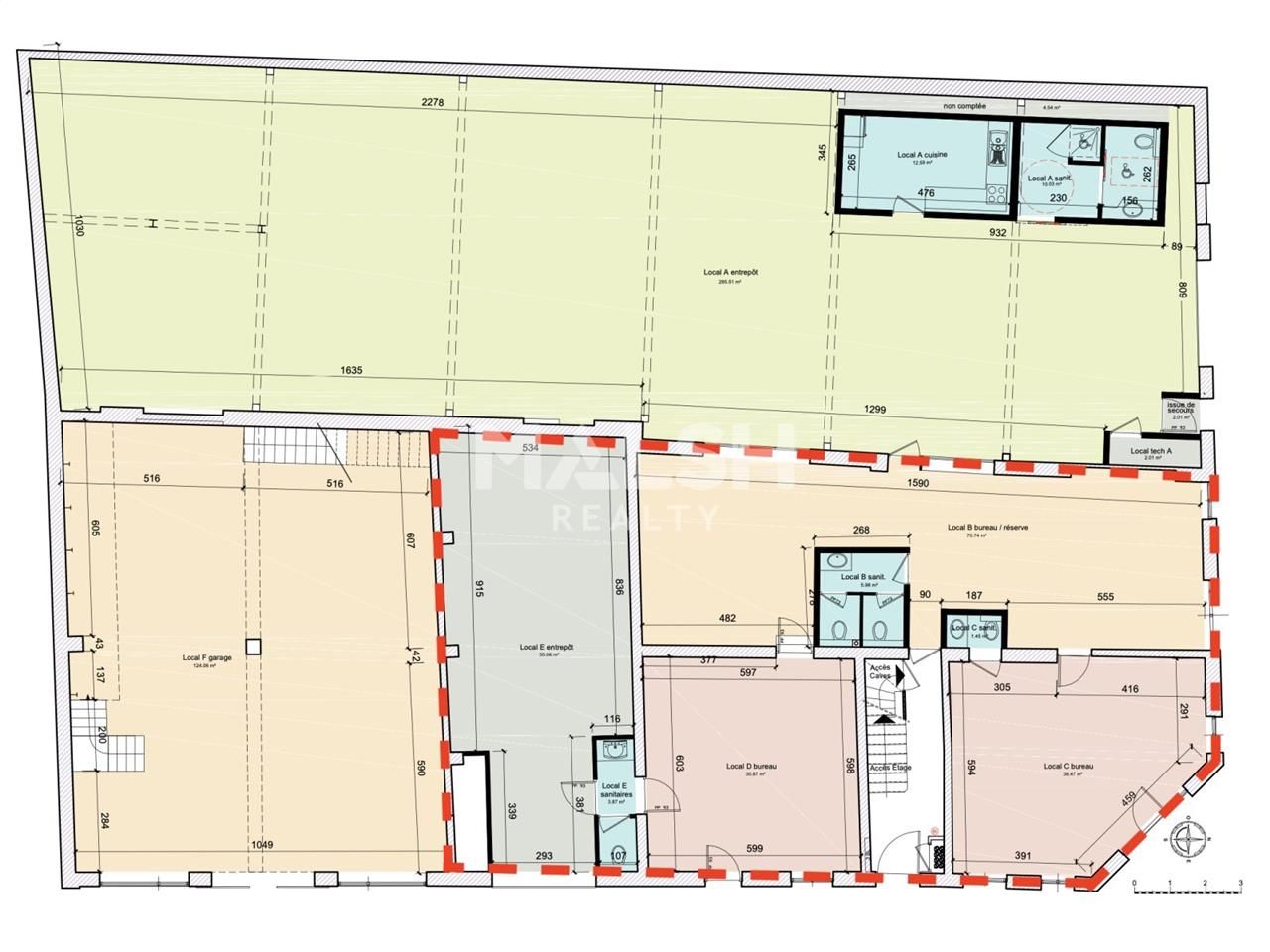 Location entrepots 362 m² divisibles à partir de 144 m²