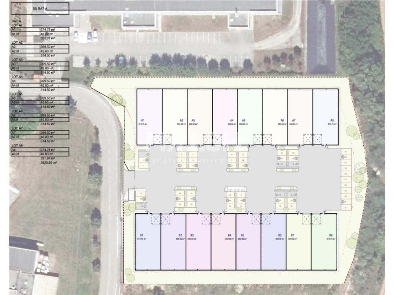 Vente entrepots 5066 m² divisibles à partir de 315 m²