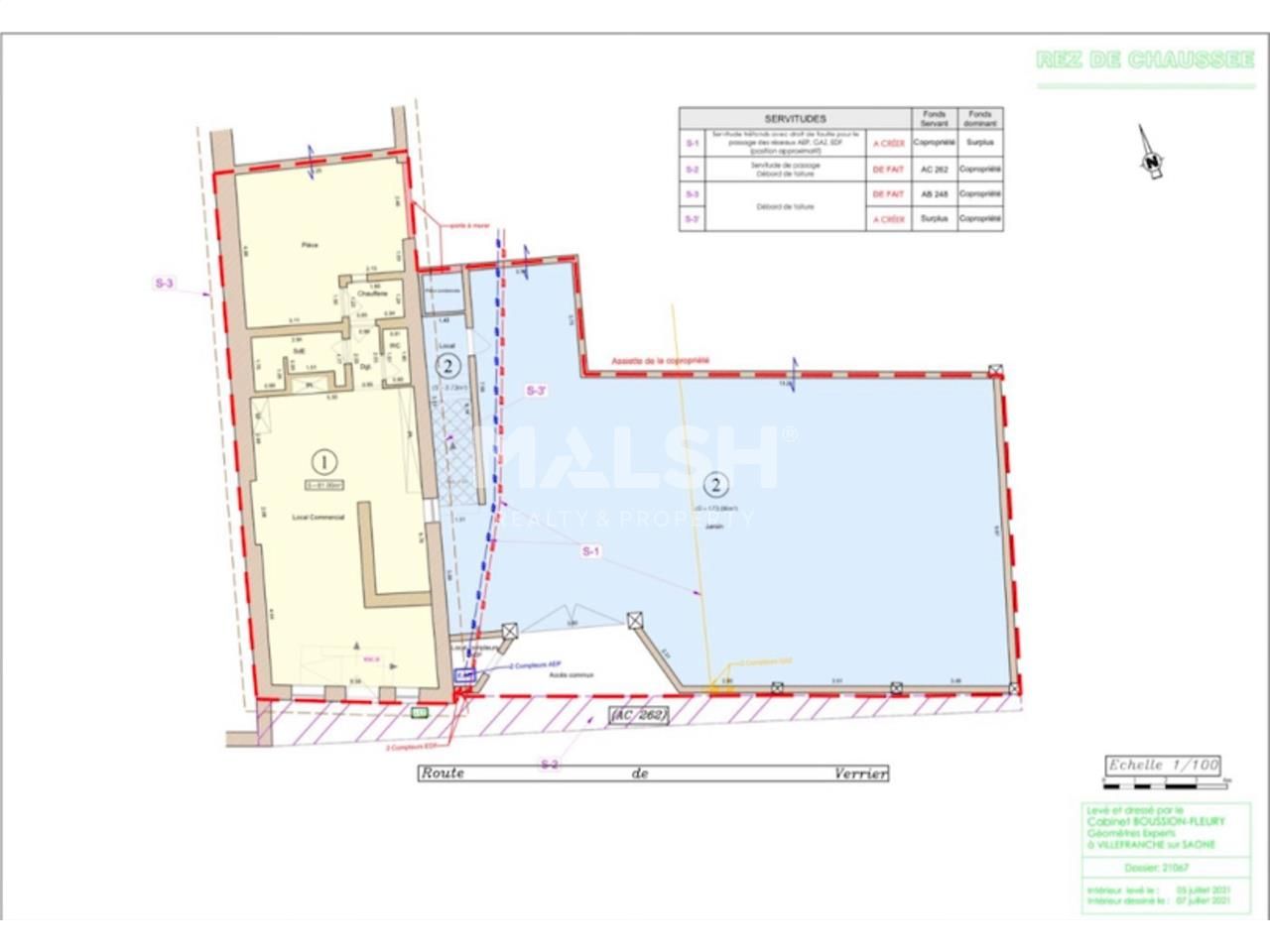 Location locaux commerciaux 85 m² non divisibles