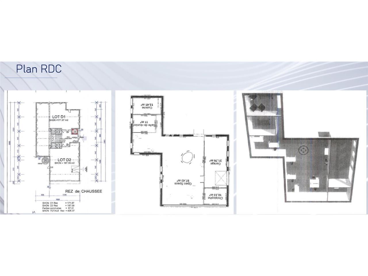 Location bureaux 233 m² non divisibles