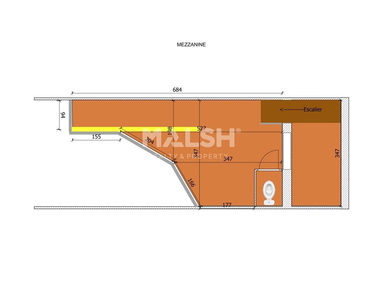 Location locaux commerciaux 49 m² non divisibles