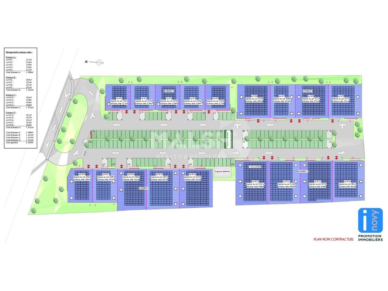 Vente entrepots 6389 m² divisibles à partir de 217 m²