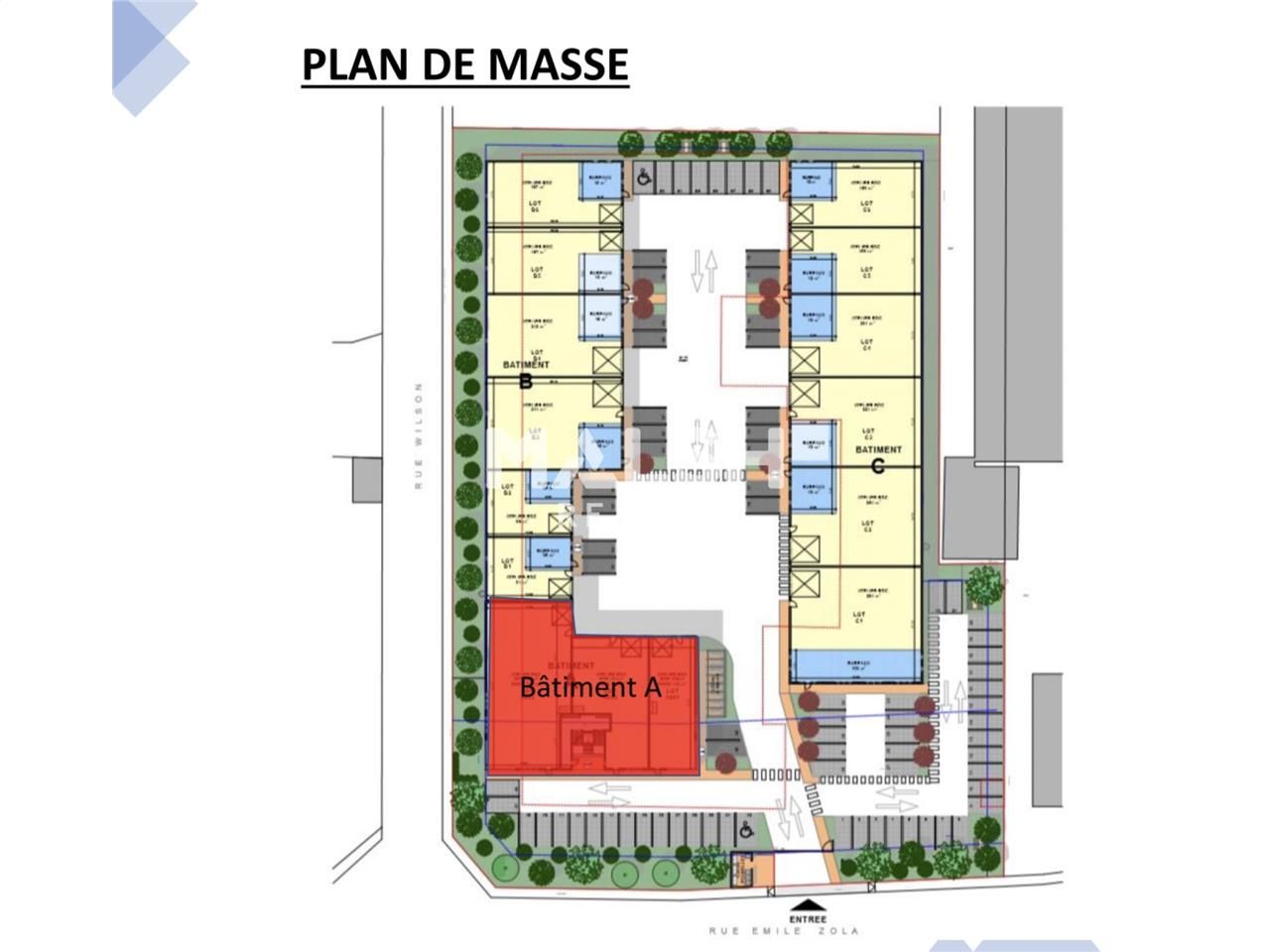 Location bureaux 125 m² non divisibles