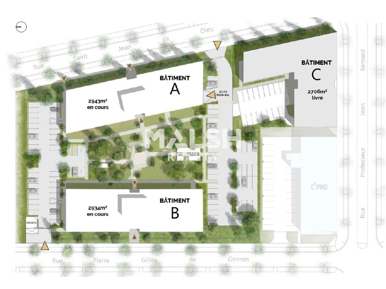 Location bureaux 116 m² non divisibles