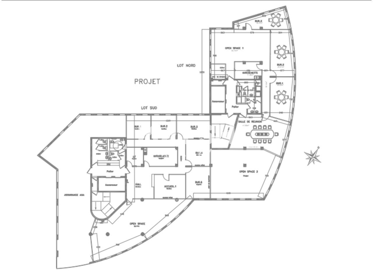 Vente bureaux 574 m² divisibles à partir de 281 m²