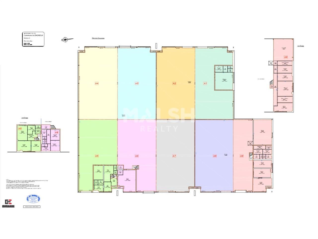 Location entrepots 2809 m² divisibles à partir de 305 m²