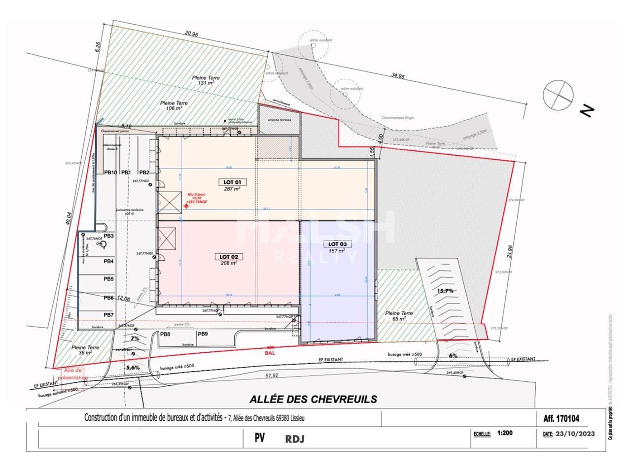 Vente entrepots 287 m² non divisibles