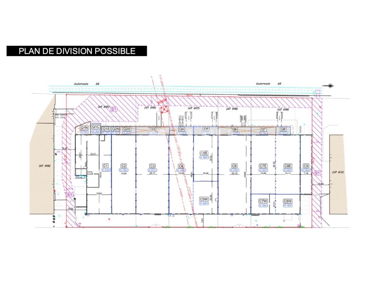Vente entrepots 6750 m² non divisibles