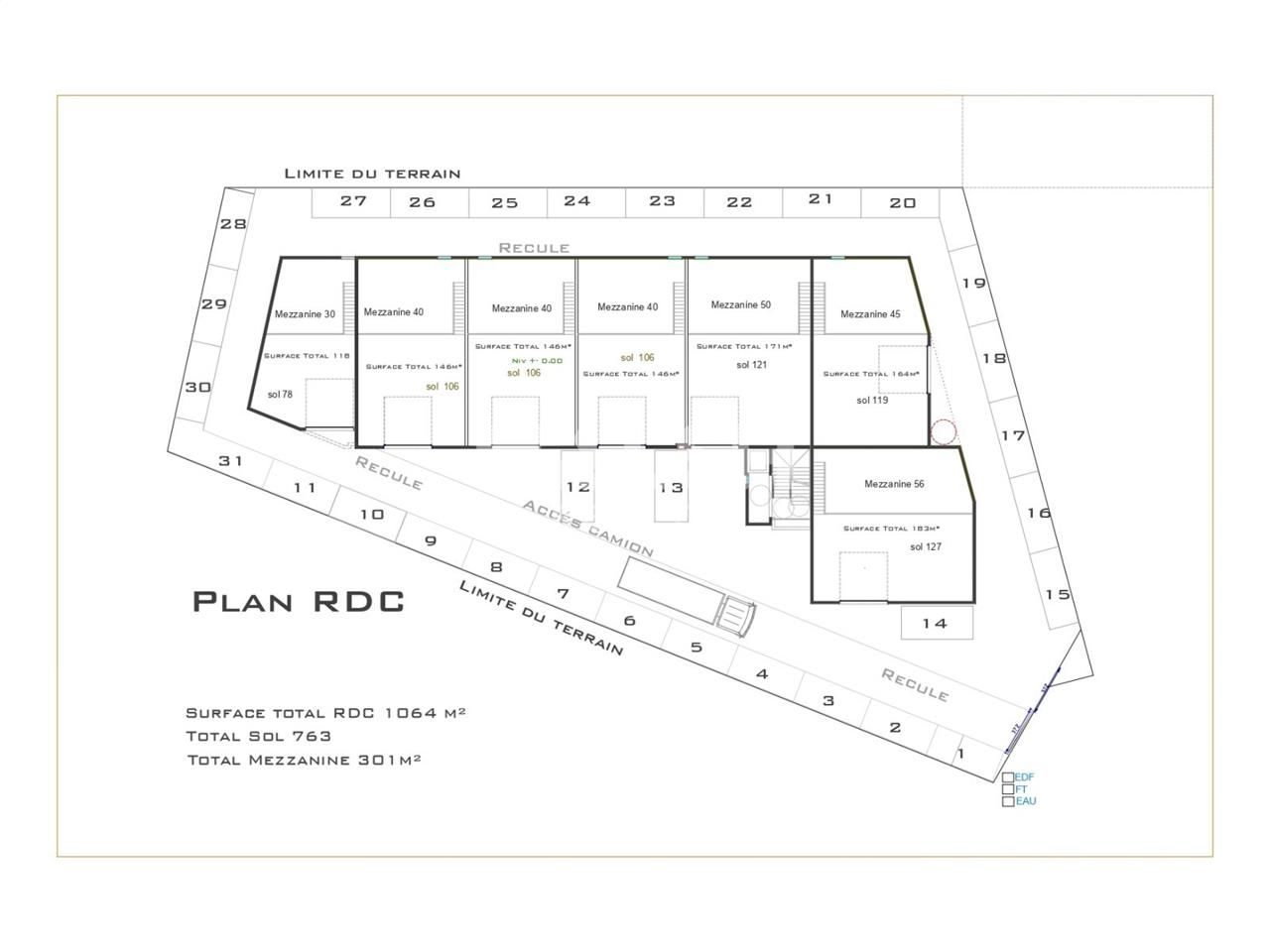 Vente entrepots 370 m² non divisibles