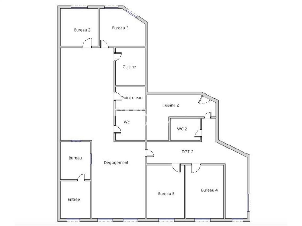 Vente bureaux 210 m² non divisibles