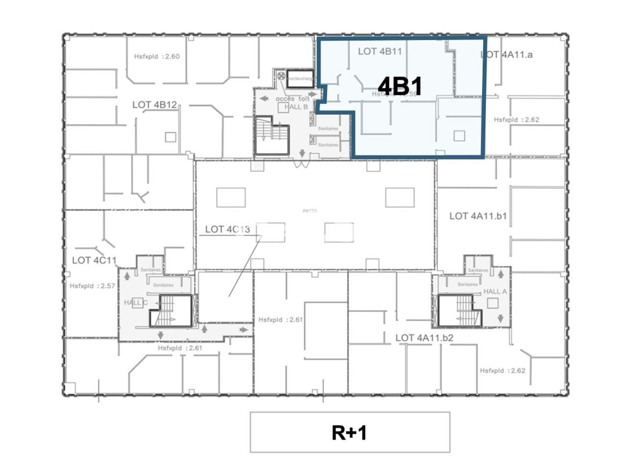 Location bureaux 2263 m² divisibles à partir de 154 m²