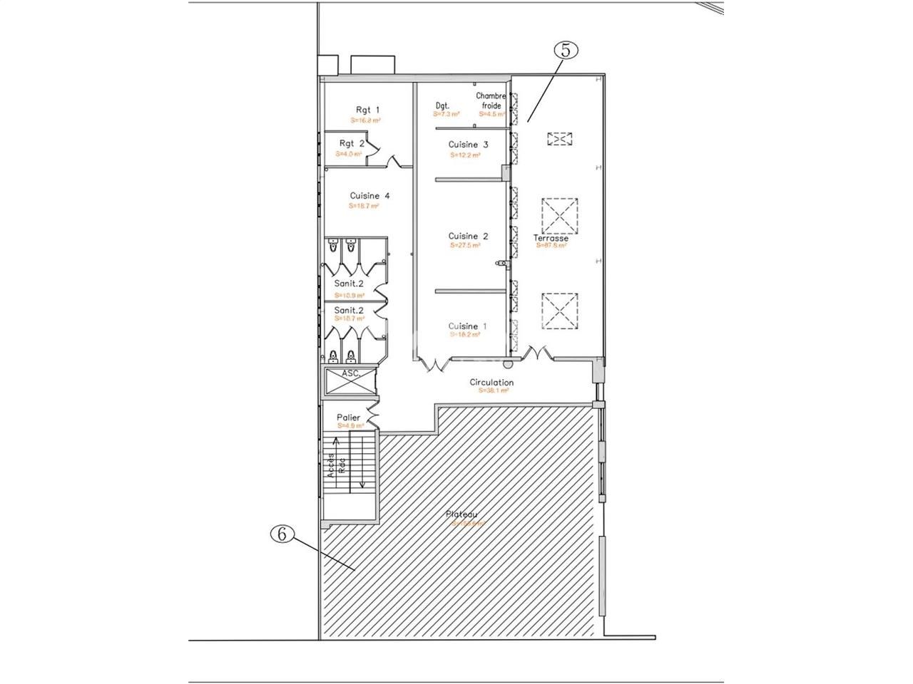 Location bureaux 280 m² divisibles à partir de 110 m²