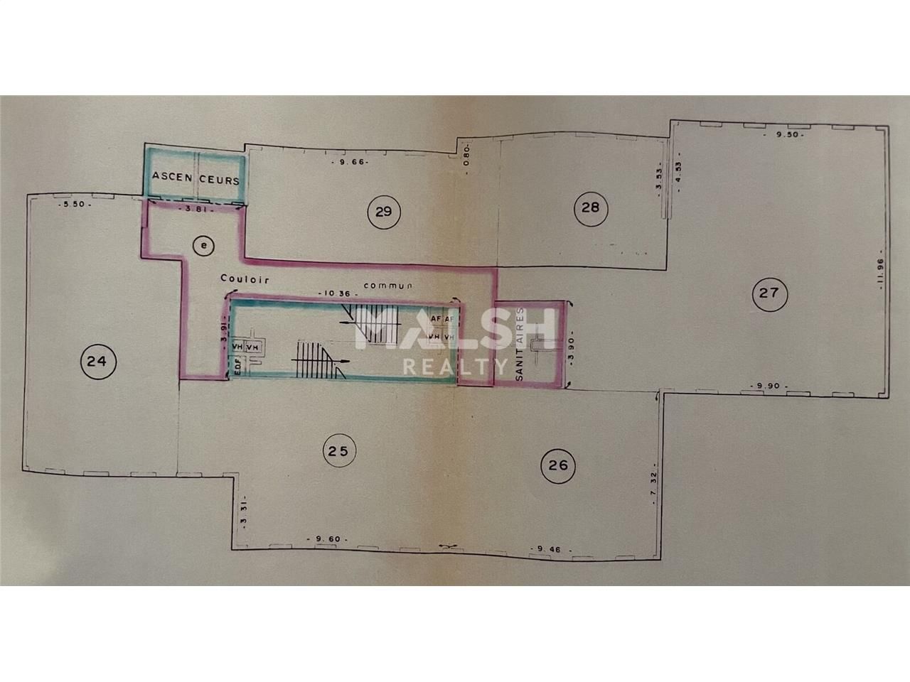Location bureaux 510 m² non divisibles