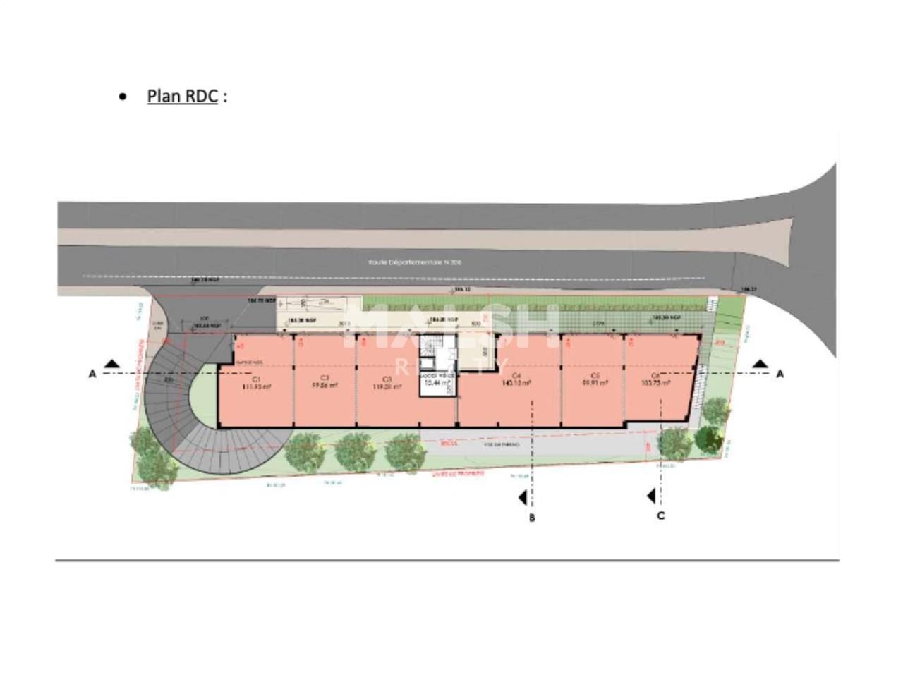 Location locaux commerciaux 582 m² divisibles à partir de 167 m²