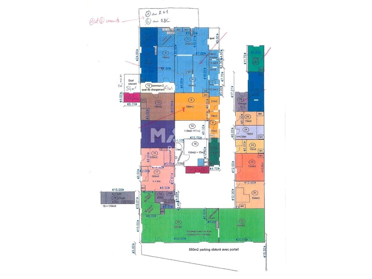 Location entrepots 855 m² divisibles à partir de 30 m²