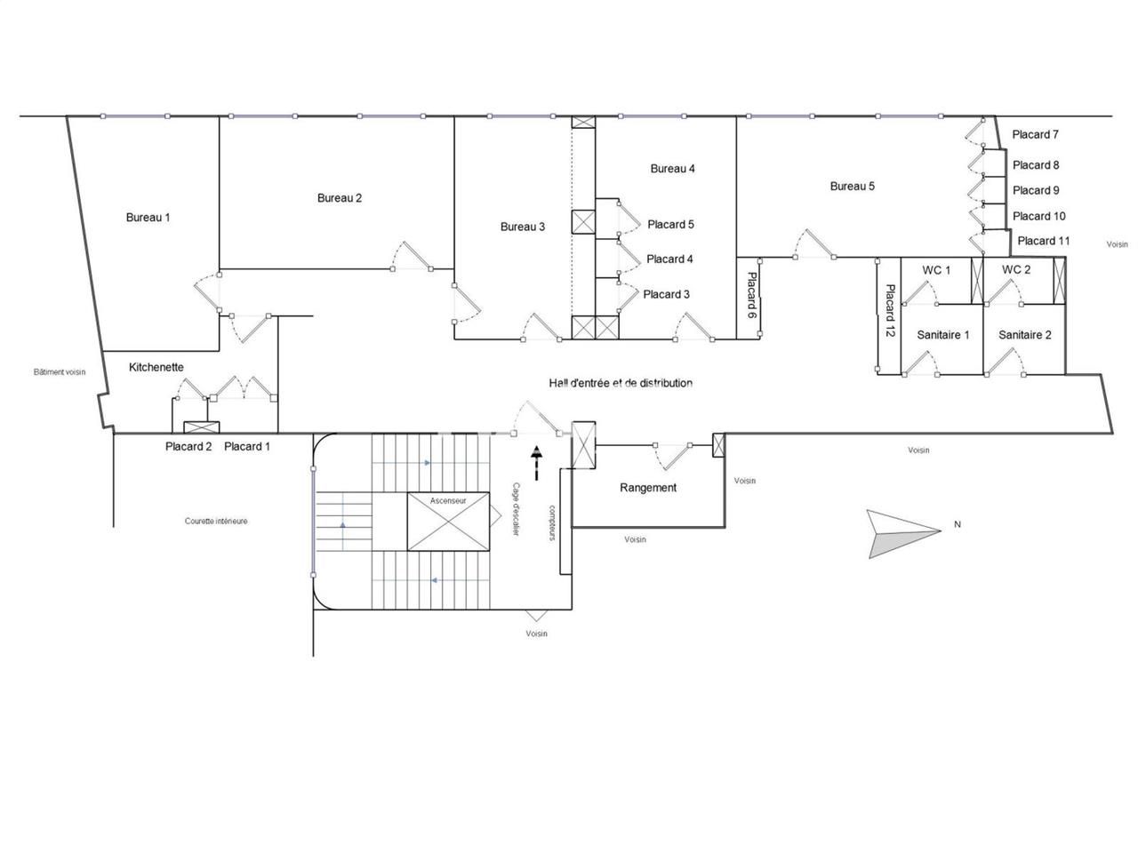 Location bureaux 139 m² non divisibles