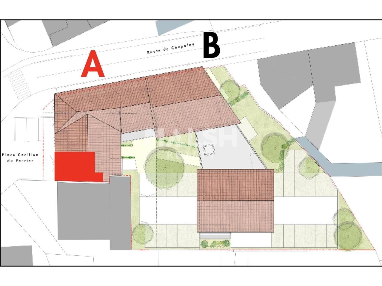 Location locaux commerciaux 132 m² divisibles à partir de 53 m²