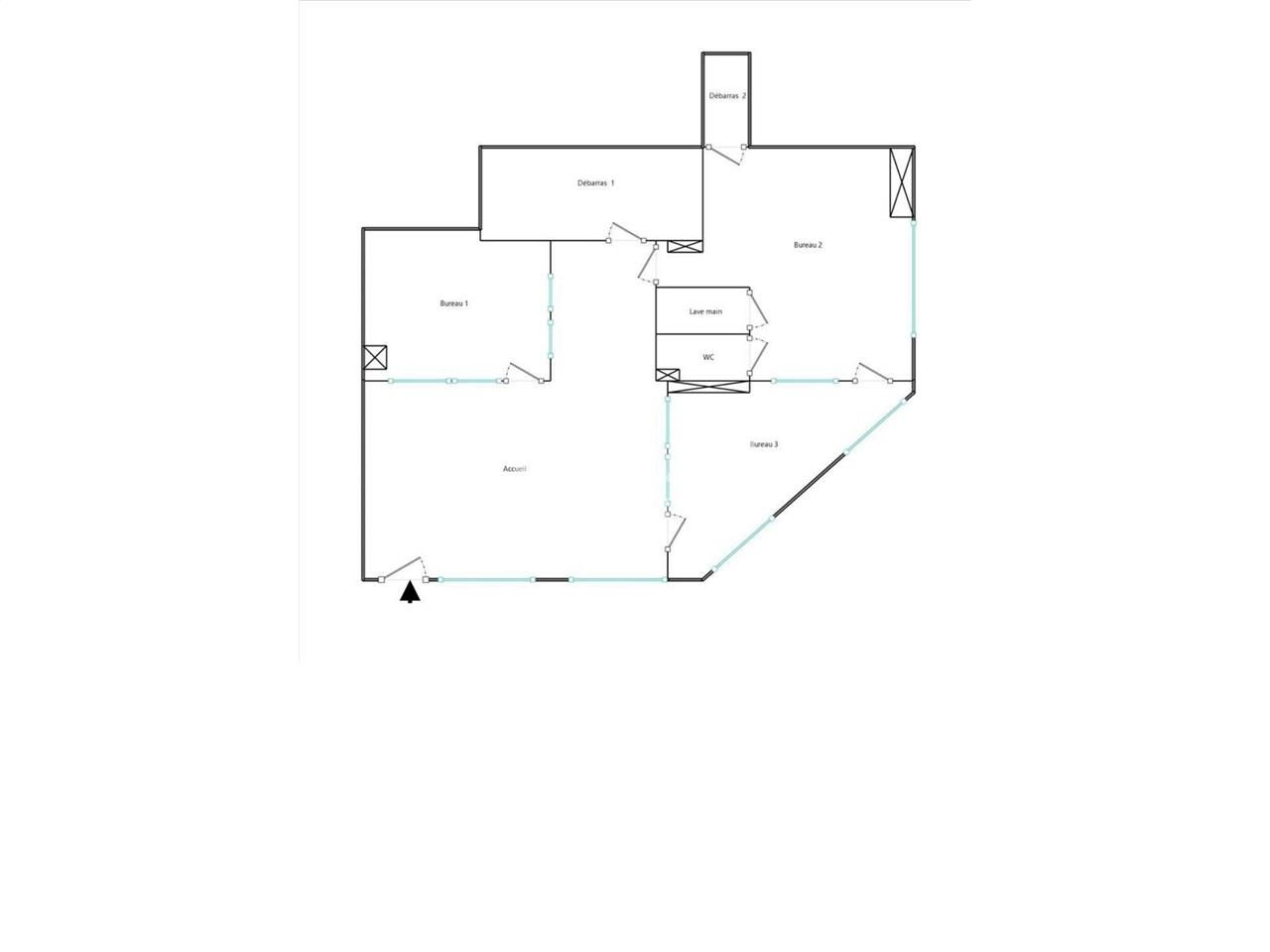 Location locaux commerciaux 92 m² non divisibles