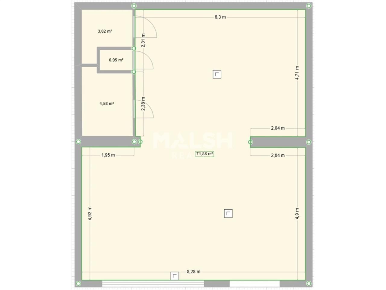 Vente locaux commerciaux 78 m² non divisibles