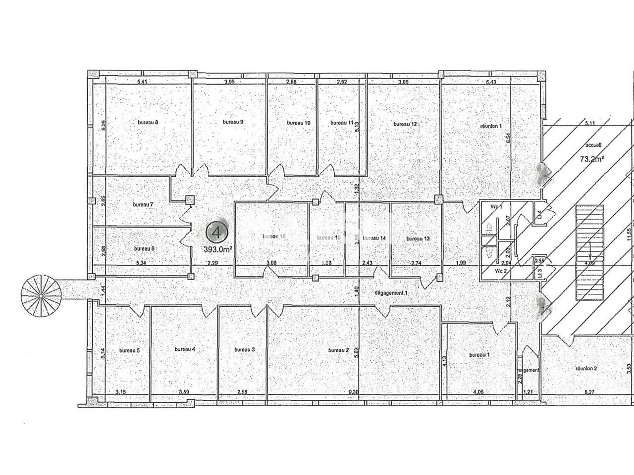 Vente bureaux 434 m² non divisibles