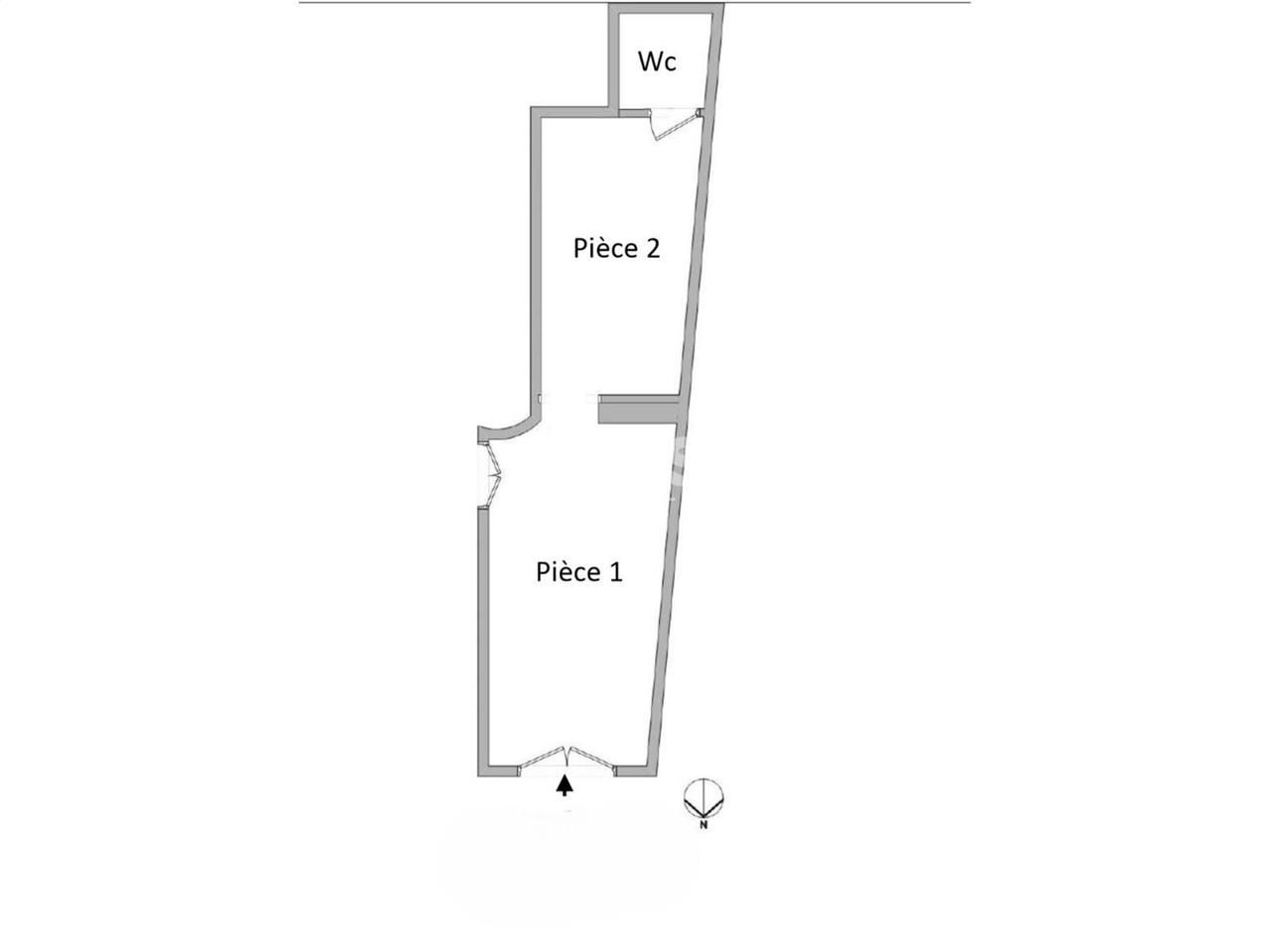 Location locaux commerciaux 43 m² non divisibles
