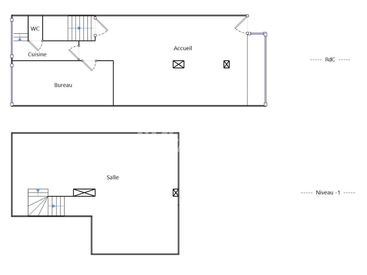 Location locaux commerciaux 113 m² non divisibles