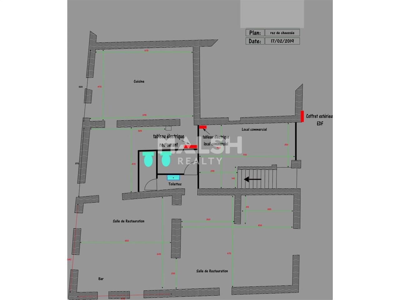Location locaux commerciaux 130 m² non divisibles
