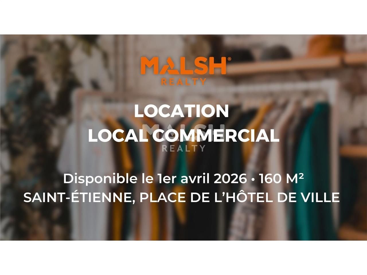 Nous vous proposons à la location, un local comme