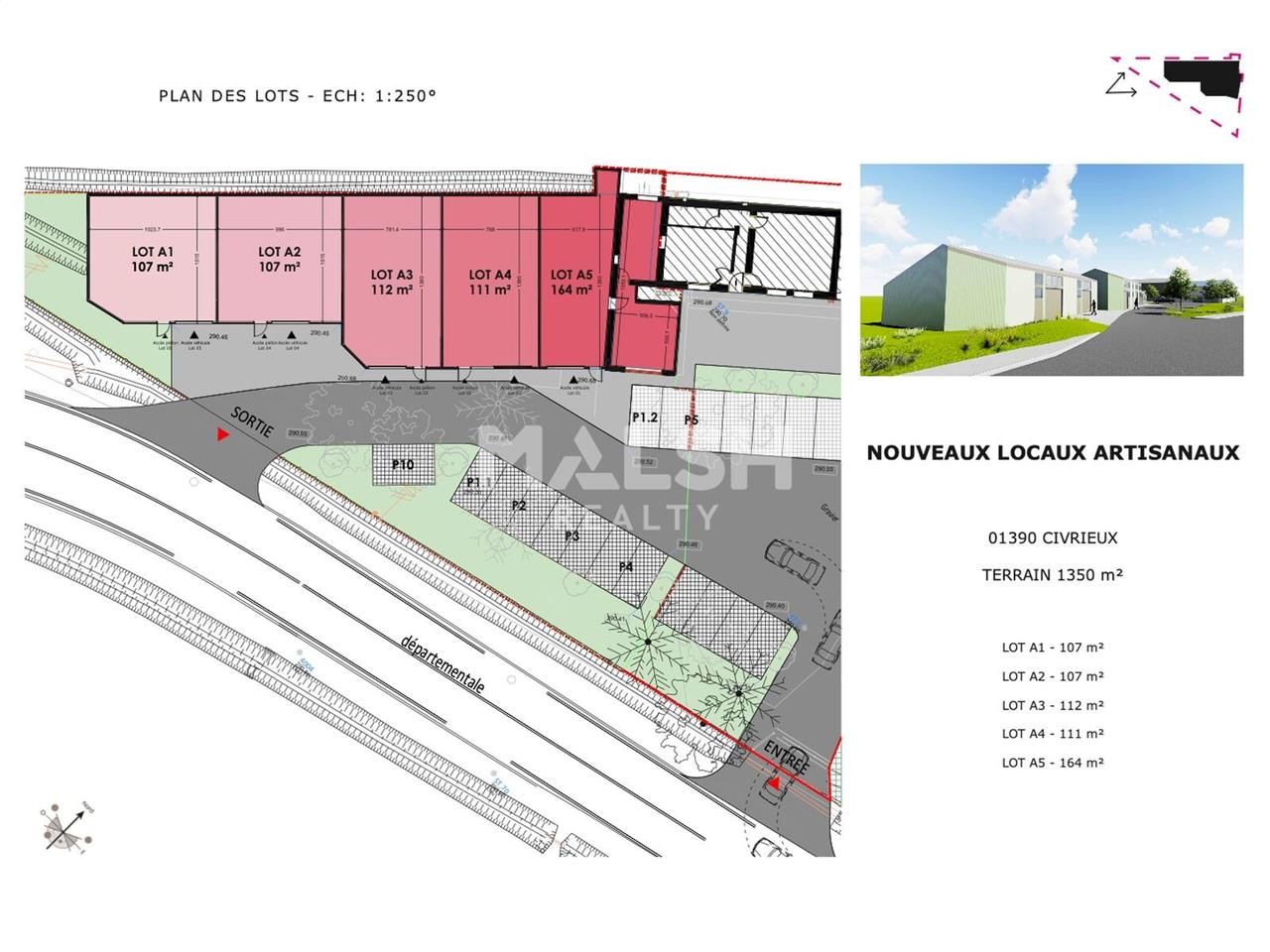 Vente entrepots 149 m² non divisibles