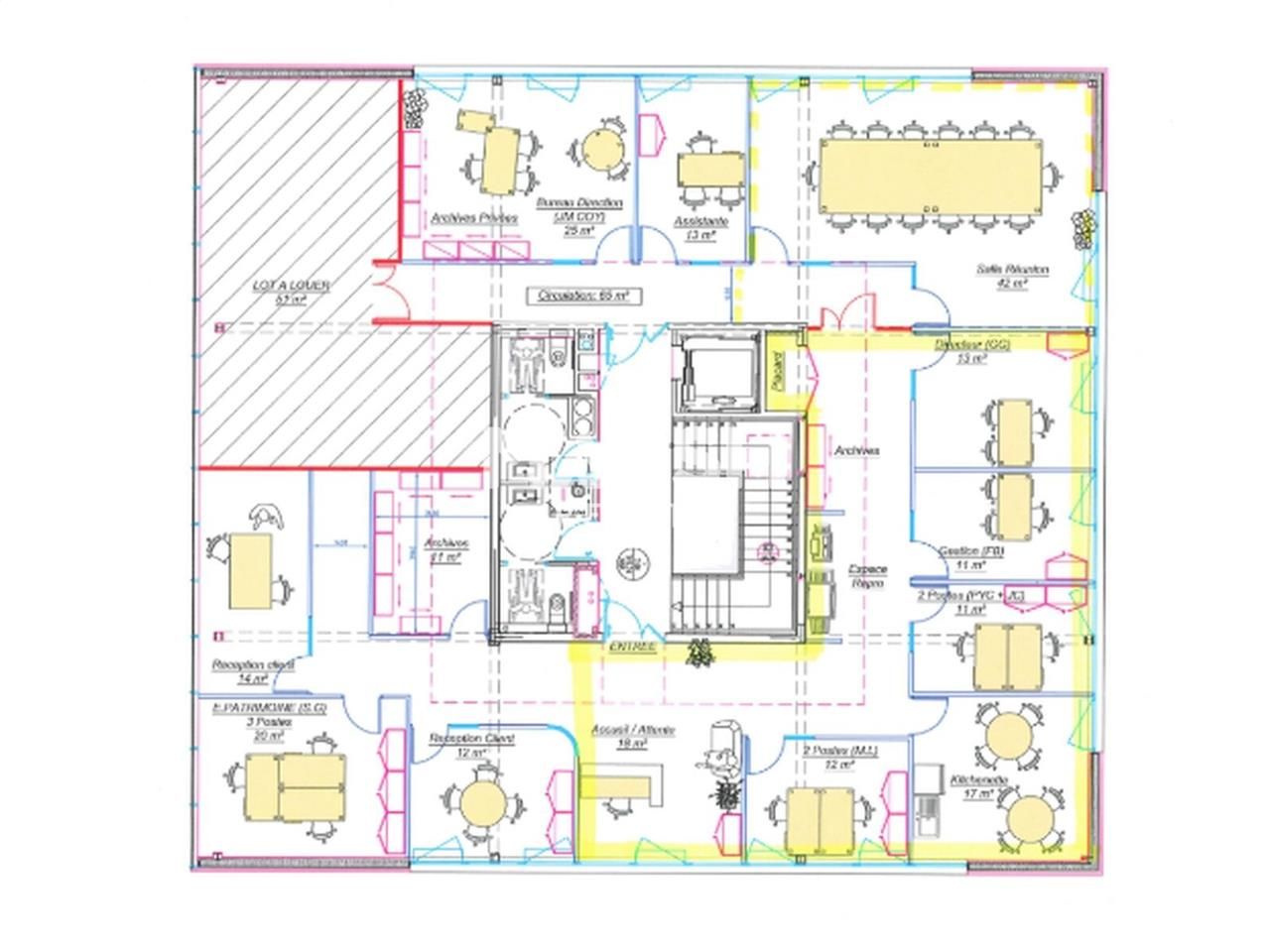 Location bureaux 162 m² divisibles à partir de 116 m²