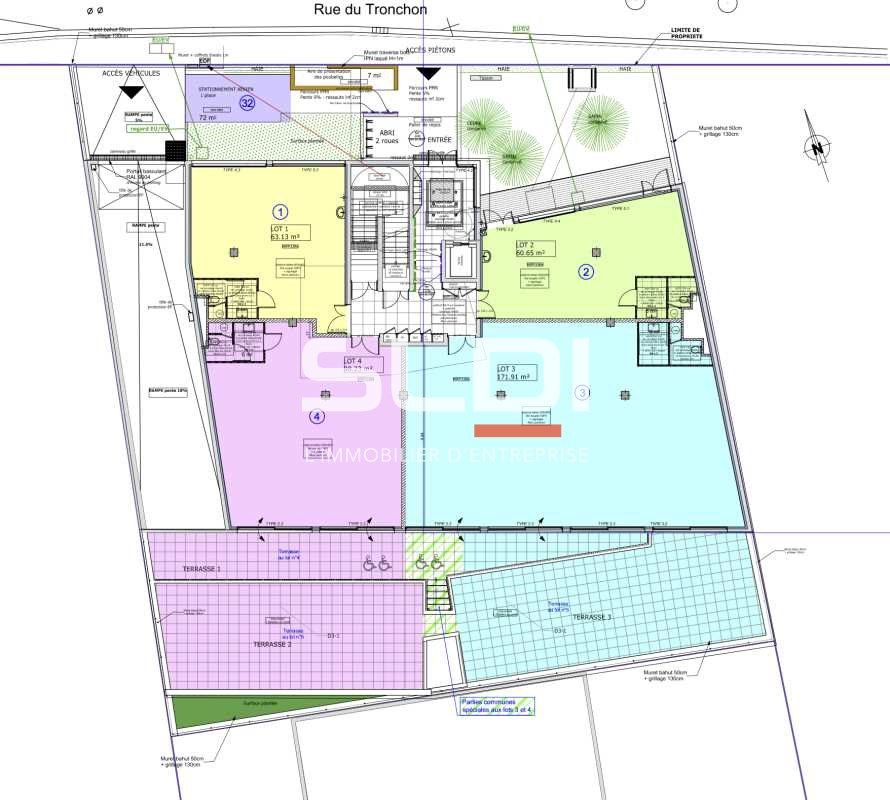 Vente bureaux 425 m² divisibles à partir de 67 m²