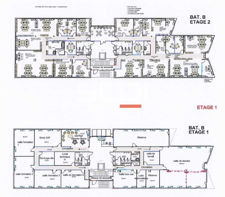 Location bureaux 484 m² non divisibles