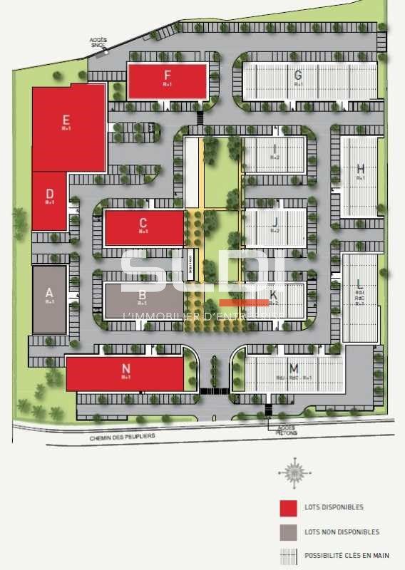 Location bureaux 165 m² divisibles à partir de 68 m²