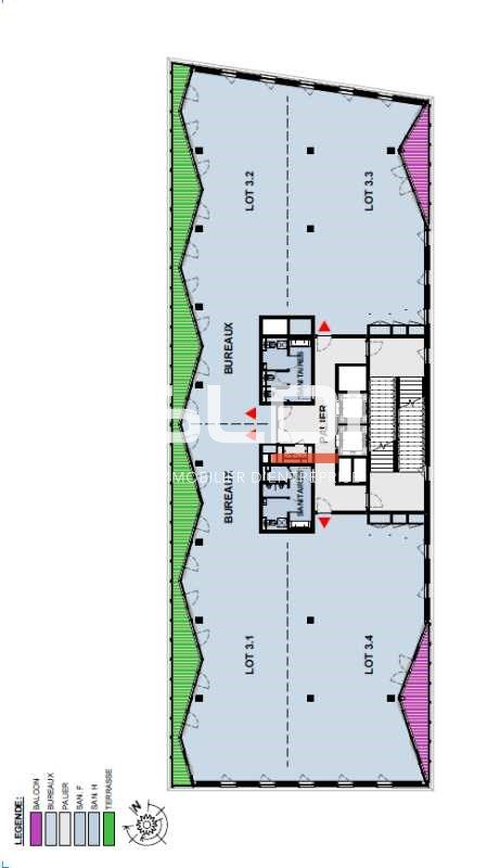 Location bureaux 2354 m² divisibles à partir de 145 m²