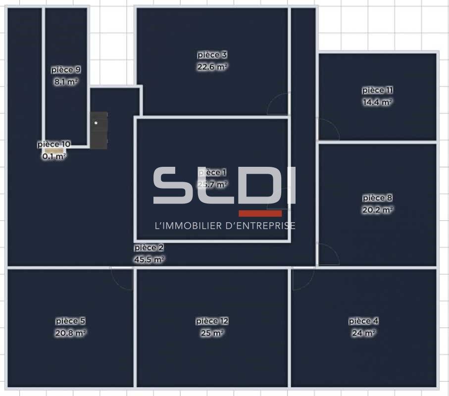 Location bureaux 200 m² non divisibles