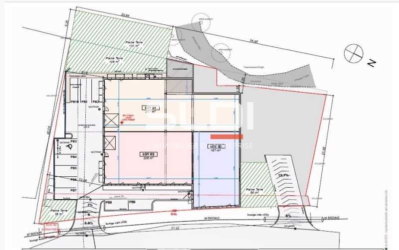 Vente entrepots 287 m² non divisibles