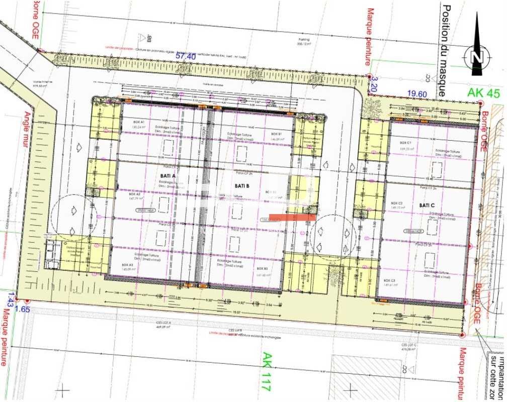 Location entrepots 294 m² non divisibles