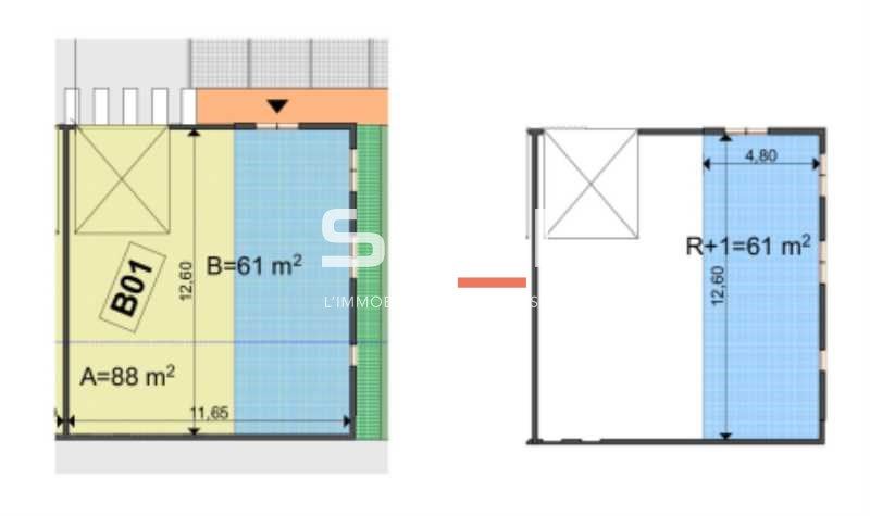 Location entrepots 303 m² non divisibles
