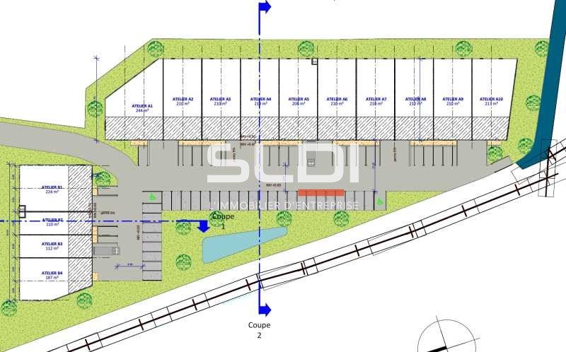 Vente entrepots 3592 m² divisibles à partir de 146 m²