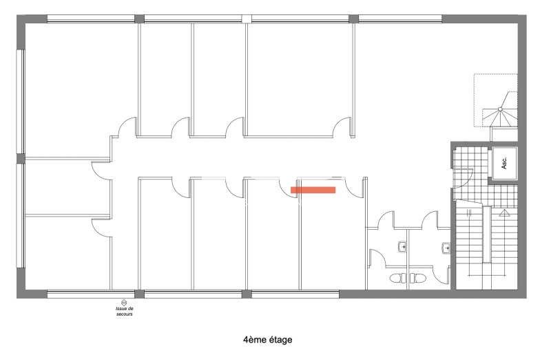 Location bureaux 250 m² non divisibles
