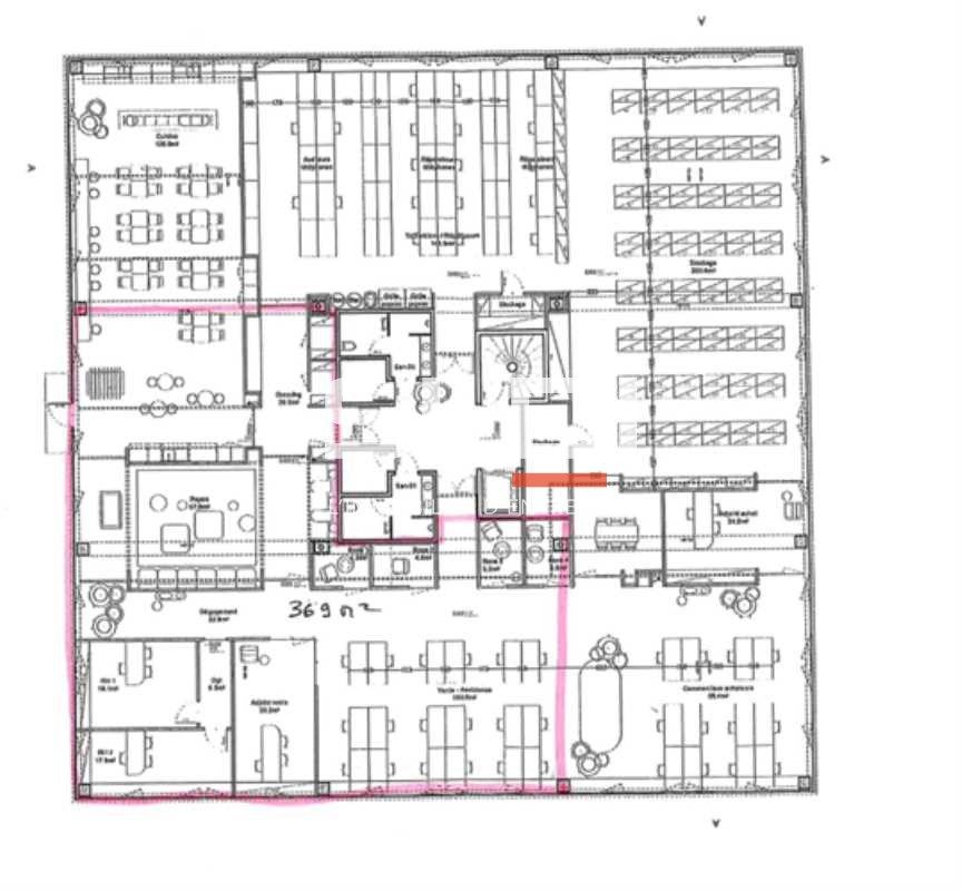 Location bureaux 300 m² non divisibles