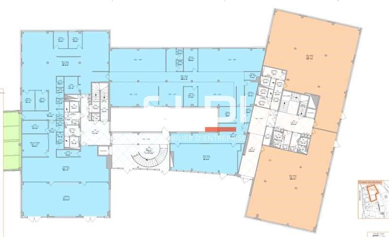 Location bureaux 828 m² divisibles à partir de 143 m²