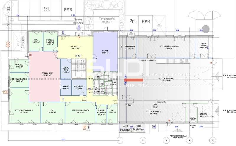 Location entrepots 1535 m² non divisibles